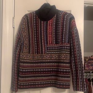 Tory Burch Wool Logo Turtle Neck Sweater